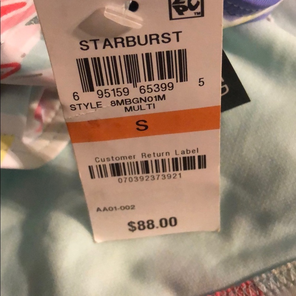 BAR III Starburst One Shoulder One Piece Swimsuit - Picture 4 of 5
